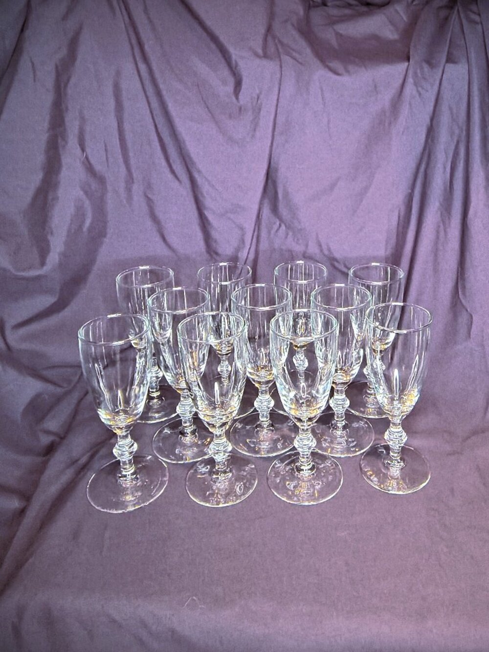 LIKE NEW! Set of 11 Vintage Libbey Georgian Collection clear 4oz cordial/whiskey